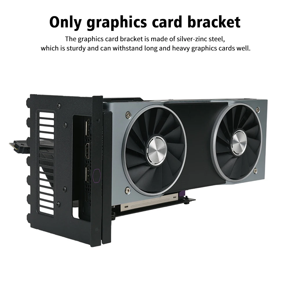 

Professional Durable Computer PCI-E 3.0 X16 Graphics Card Bracket Support With Extension Cable Reversing Stand Vertical Holder