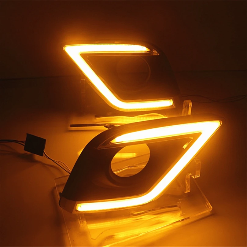 Car Flashing 1Set For Toyota Hilux Revo Vigo 2015 2016 2017 LED DRL Daytime Running Lights Daylight Waterproof Signal Styling | Автомобили