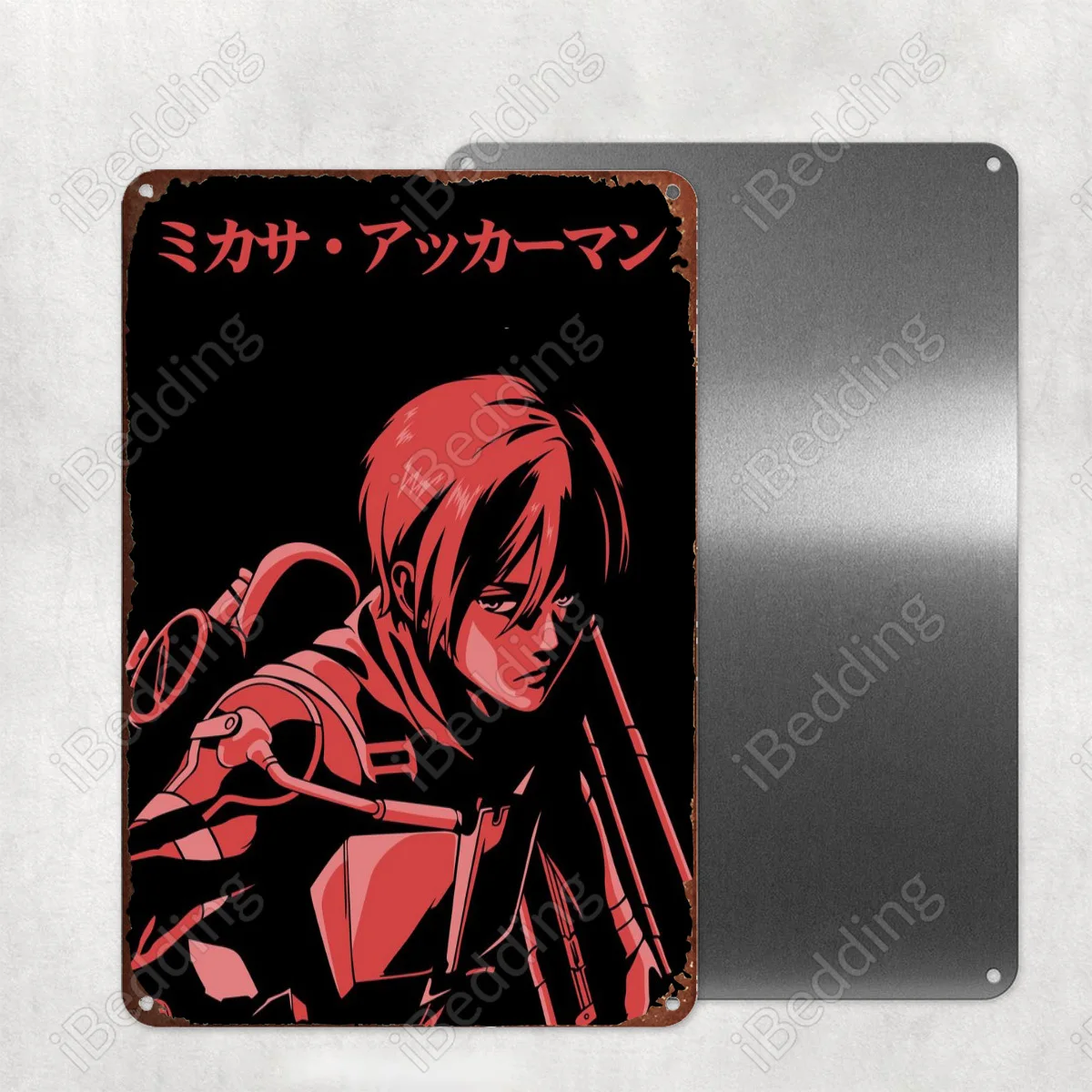 

Модель «атака на Титанов», модель Mikasa металлическая вывеска-плакат, украшение для дома, бара, железная живопись, персонализированный паб, кл...