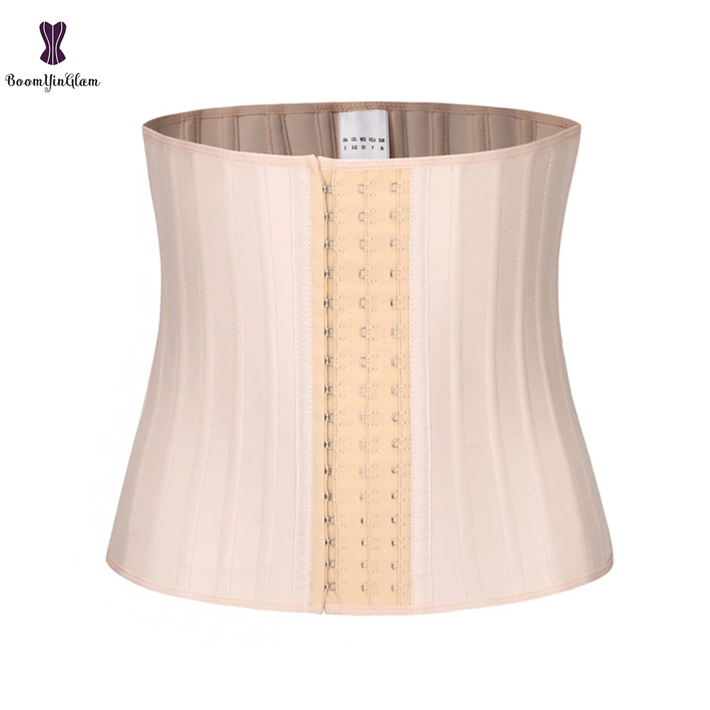 Women's Waist Trainer 25 Steel Boned Black Nude Latex Underbust Corset Training Cincher Shaper 950# | Женская одежда