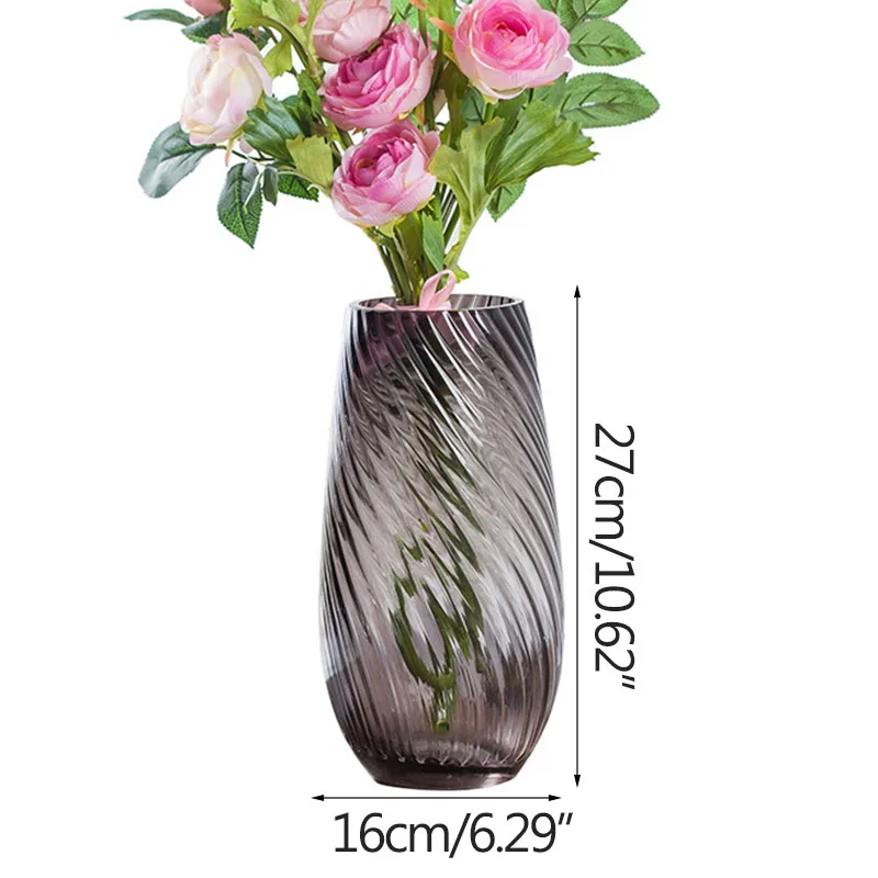 

Nordic Threaded Vase Glass Flower Vase Home Decoration Modern Art Flower Plant Holder Desk Hydroponics Room Decor
