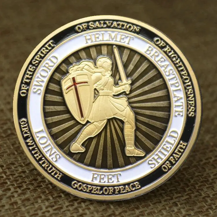 

Put on The Full Armor of God Ephesians Souvenir Collectible Coin Gold Plated Commemorative Coin Challenge Coin Defend The Faith