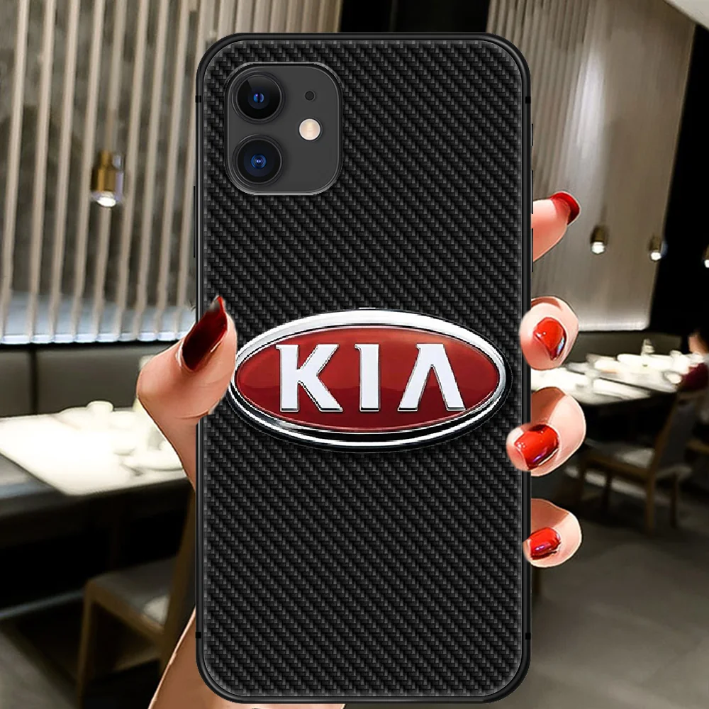 

Car logo KIAs Phone Case Cover Hull For IPhone 5 5s se 2 6 6s 7 8 12 Mini Plus X XS XR 11 PRO MAX black Cover Trend Waterproof
