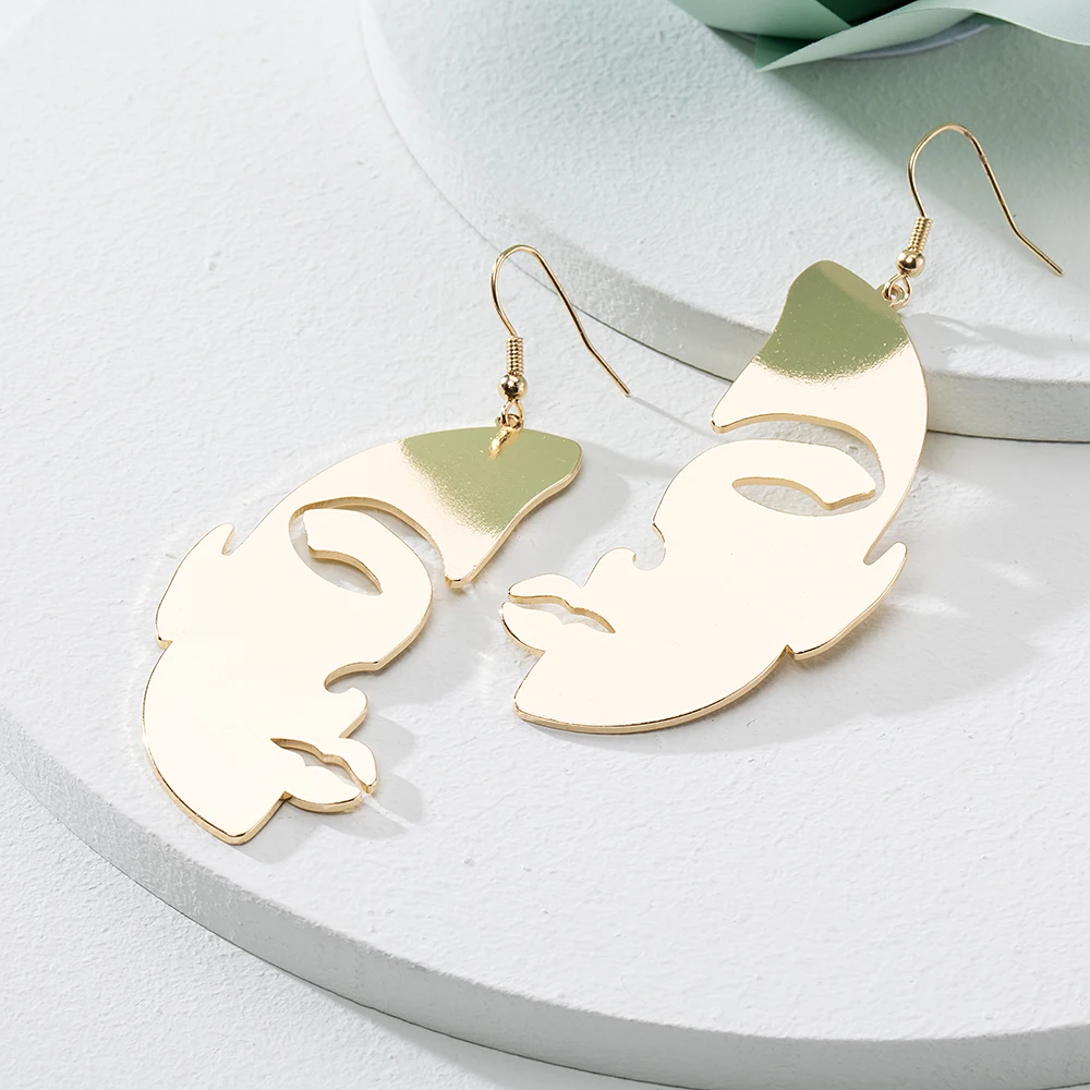 Новый дизайн позолоченные серьги-Крючки с лазерной резкой | Украшения и