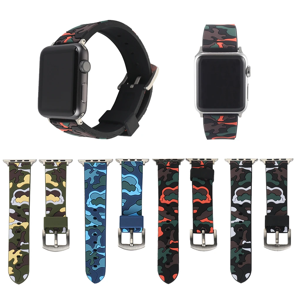 Силиконовый ремешок для яблочного ремешка часов 44 мм 40 iWatch 42 38 спортивный