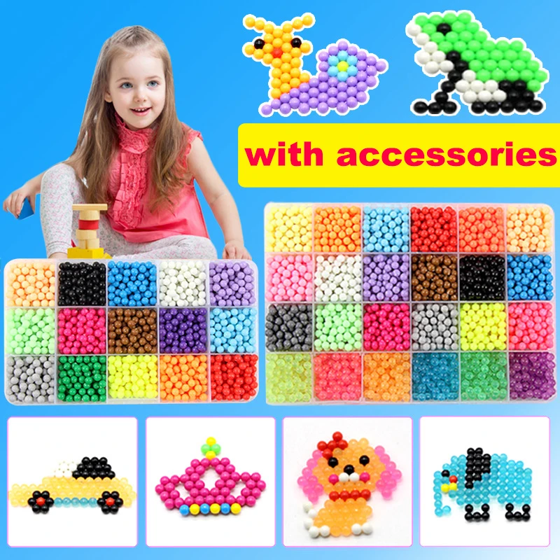 

2020 DIY Water Mist Magic Beads Toys For Children Animal Molds Hand Making Puzzle Kids Educational Toys Spell Replenish Beans