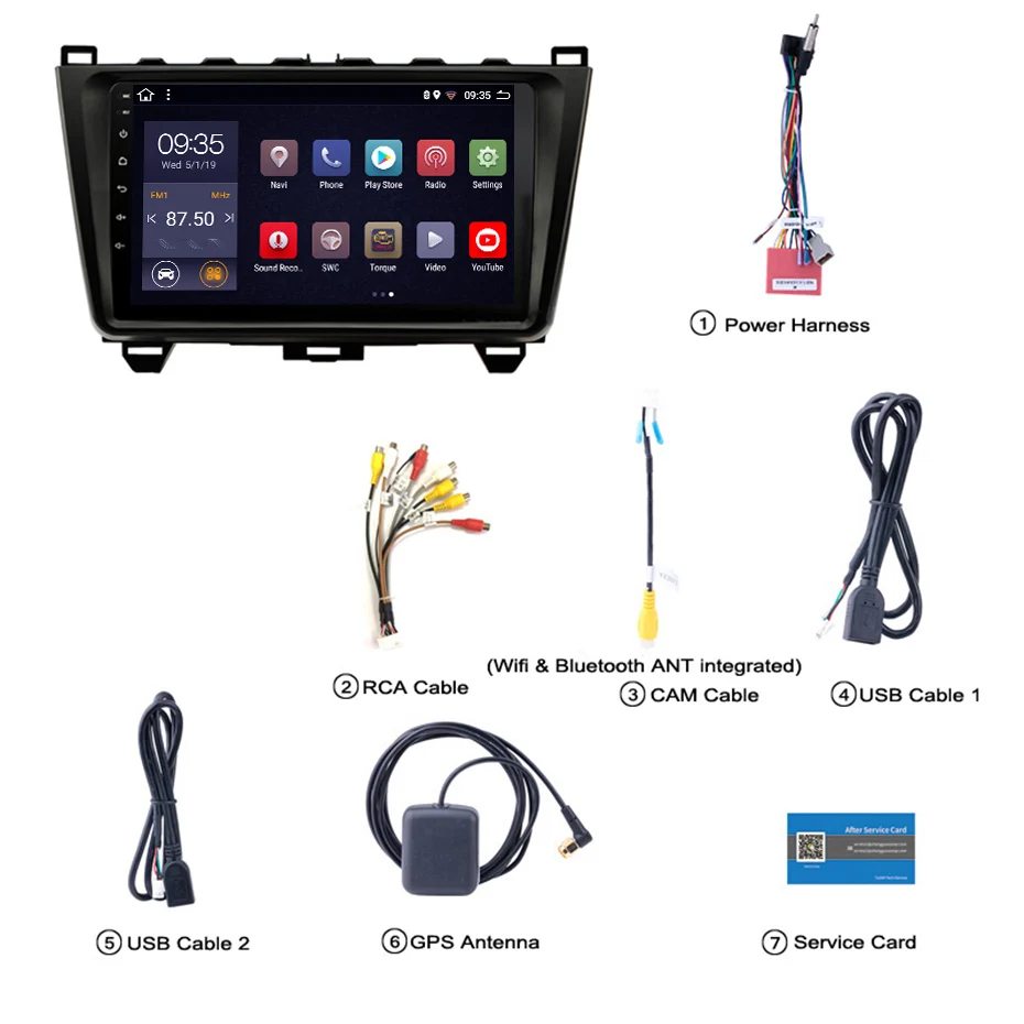 9 дюймов 2.5D IPS HD Мульти-сенсорный экран Android8.1 2G RAM 32G ROM NAVI для Mazda 6 Rui wing 2008-2015 с Bluetooth