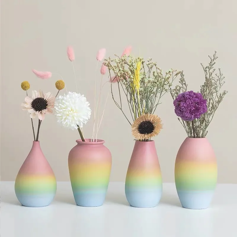 

Nordic style creative ceramic small vase flower arrangement dried flower living room TV cabinet table home decoration ornaments