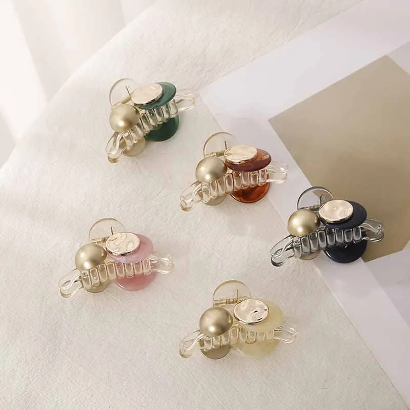 

New Korea Pearl Small Claw Clip Hair Women Girls Hairpins Crab Claws Clip Ponytail Barrette Fashion Headwear Hair Accessories