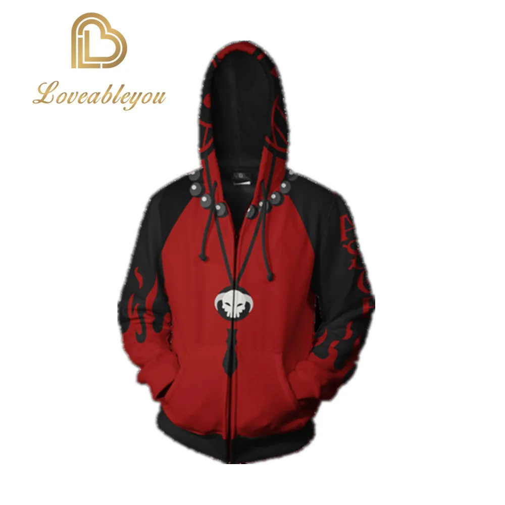 Костюмы для косплея аниме толстовки на молнии крутой пуловер топы пальто куртка