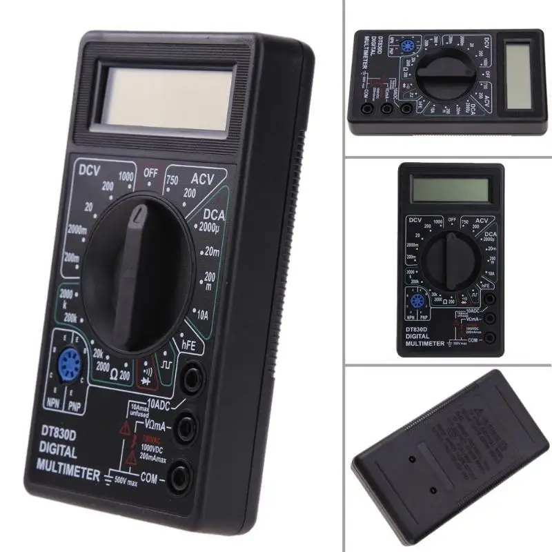 Цифровой мультиметр DT830D с ЖК дисплеем и зуммером постоянный ток Омметр вольтметр
