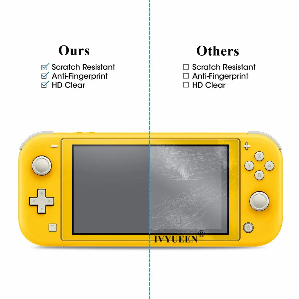 IVYUEEN, закаленное стекло для Kind Switch NS Lite, мини-консоль, 3 упаковки, защита экрана, прозрачная HD Прозрачная пленка против царапин