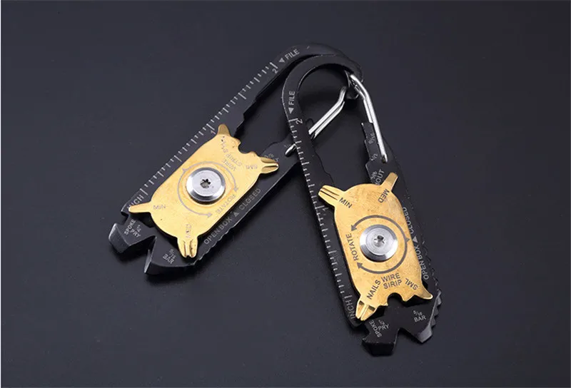 20 в 1 Мини-гаджет Fixr EDC Многофункциональный Карабин инструмент карман для ключей