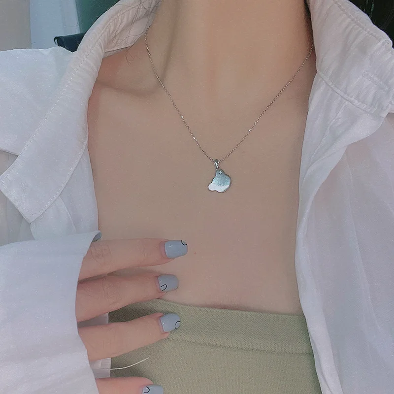 

Mi Xiong 925 Sterling Silver Necklaces for Women's Pendant Exquisite Chains Cute Bear Style Luxury Jewelry Charm Party Romantic