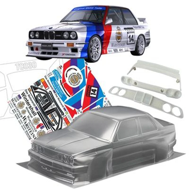 Transparent shell 1 комплект E30 M3 Sport Evolution 1/10 drift RC PC корпус 190 ширина прозрачный чистый не окрашенный дрейф корпус RC hsp hpi trax Tamiya - Цвет: Transparent shell