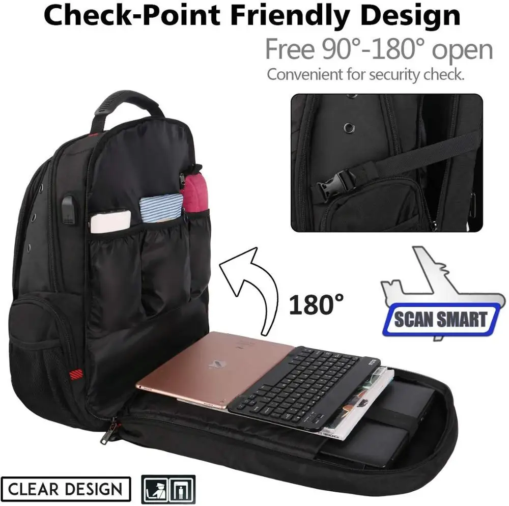 Рюкзак Matein Женский 17 дюймов для путешествий ноутбука с зарядным устройством |