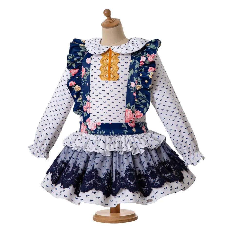 Pettigirl/наряд с цветочным узором для маленьких девочек головным убором Вечерние