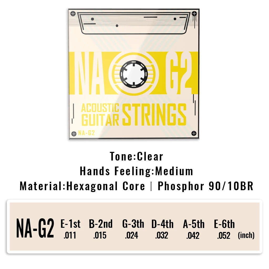 3Sets Phosphor Bronze Acoustic Strings E B G D A (.011-.052) Guitar Parts Tone And Comfortable Playability | Спорт и развлечения