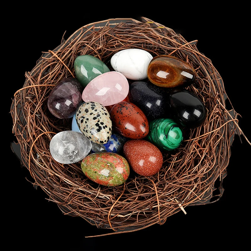 Натуральный кристалл яйцо камень мини полированный Агат ювелирные изделия домашний декор Восстанавливающий кристалл подарок рейки