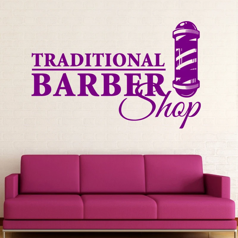 

Barbershop Sticker Bread Decal Customized Vinyl Wall Art Decor Windows Decoration Haircut Shavers Glass Barber Shop Decals