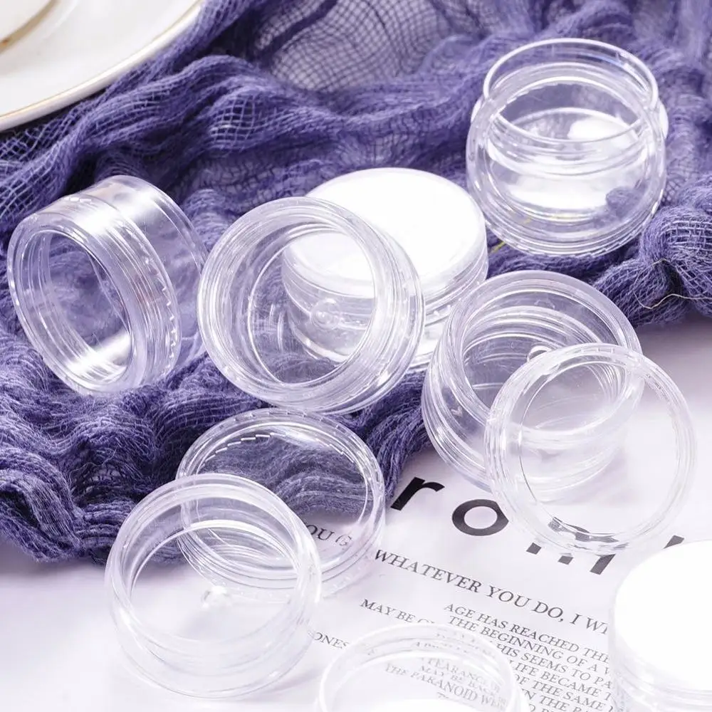 10 шт./лот оптовая продажа пластиковая мини-баночка для крема 5 мл пустая