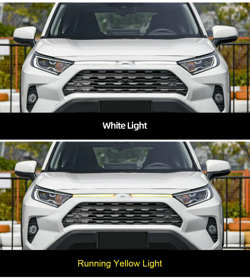 ECAHAYAKU светодиодный Габаритные огни DRL для Toyota Previa RAV 4 RAV4 2019 2020 белого синего и