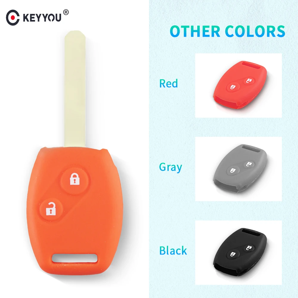 Силиконовый чехол KEYYOU для автомобильного брелка Набор держателей ключей Honda Accord
