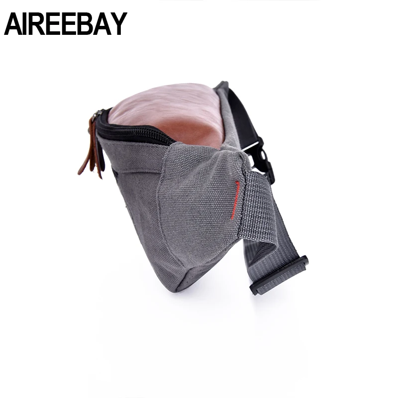 AIREEBAY 2019 Новая мужская полотняная поясная сумка большая дорожная телефонная для
