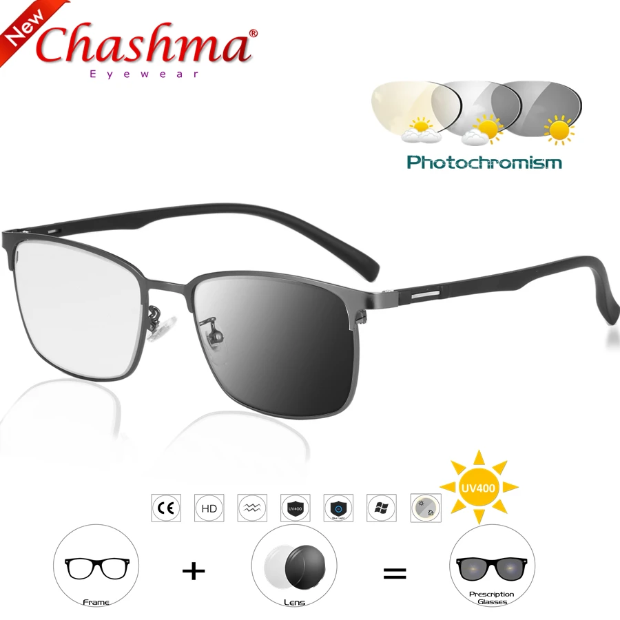Фотохромные очки для чтения из титанового сплава мужские пресбиопии