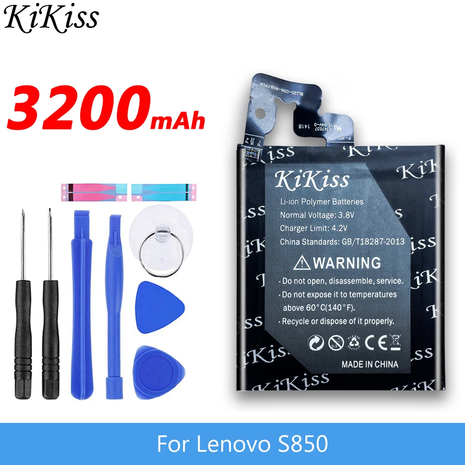 KiKiss литий полимерная аккумуляторная батарея BL220 3200 мАч для Lenovo S850 S850T мобильный