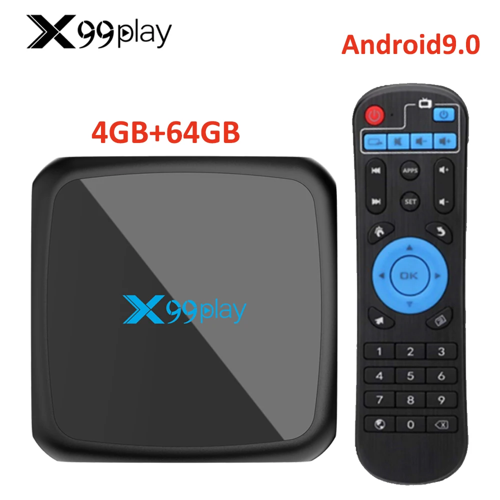 X99 Play Android Tv Box 4 ГБ 32 RK3318 2 4G/5G WIFI 100 м телеприставка 4K HD Android9.0 Smart Media Player 4GB64GB