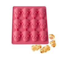 12 cavity pigs in a blanket silicone cake baking mold soap candy jelly pudding moulds fondant chocolate cake decorating molds