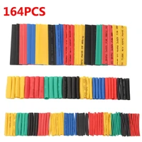 164pcs heat shrink tube polyolefin assorted set wire cable connector insulated sleeving tubing cable protector hardware parts