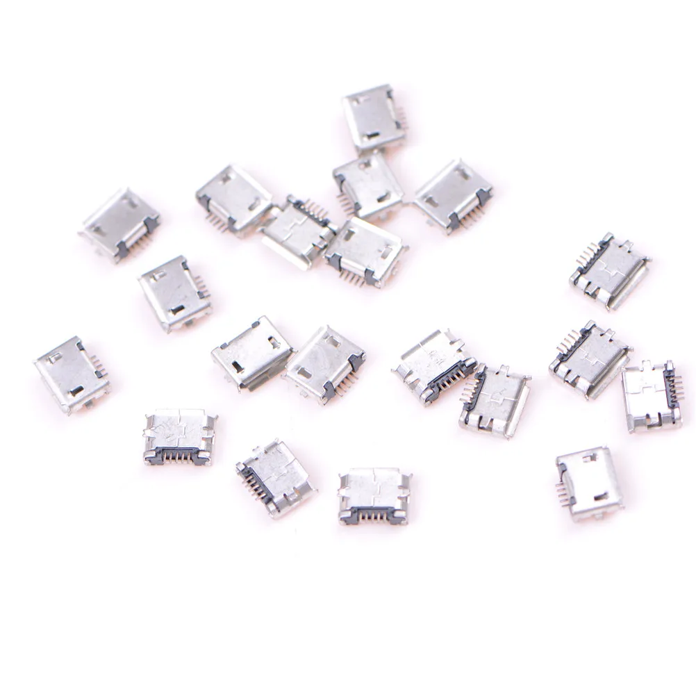 

IMC 20 Pcs Micro USB Type B Female Socket 5-Pin SMD SMT Soldering Jack Connector