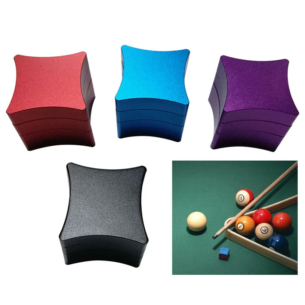 

With Holder Aluminum Mini Portable Billiard Cue Indoor Sports Chalk Case Billiard Supplies Box EDF88