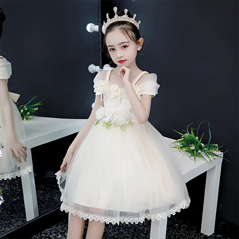 Детское платье принцессы Детский карнавальный костюм цвета шампанского милое до