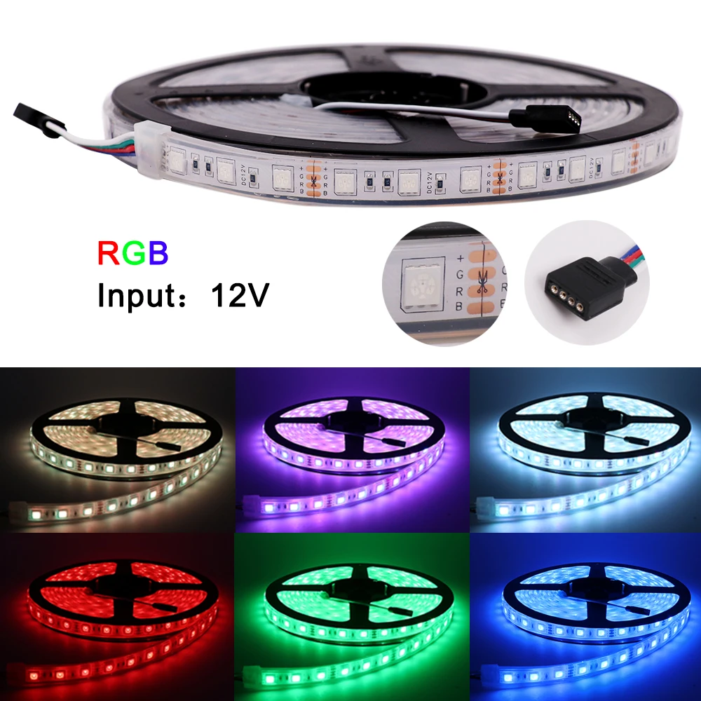 Светодиодная лента 5050 RGB 60 светодиодов/м RGBW RGBWW CCT белая фотолента