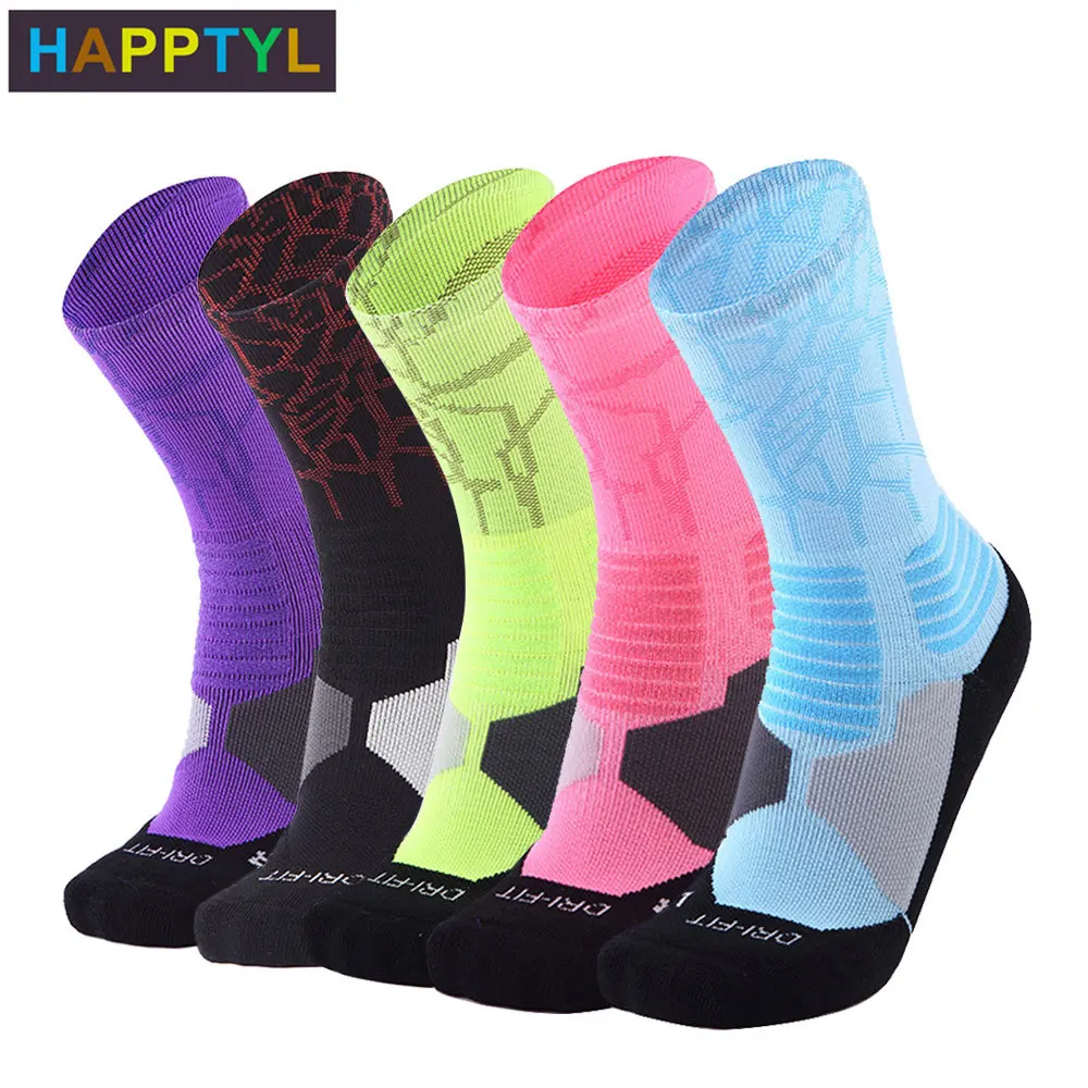 HAPPTYL 1 пара мужских спортивных носков с подушками для выступлений нейлоновые