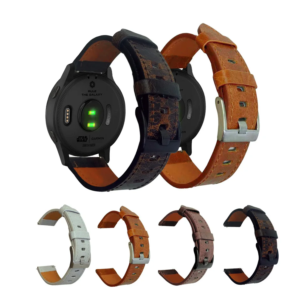 

Ремешок из натуральной кожи для Samsung galaxy watch 3 45 мм Gear S3 Smart Huawe GT 2, 22 мм