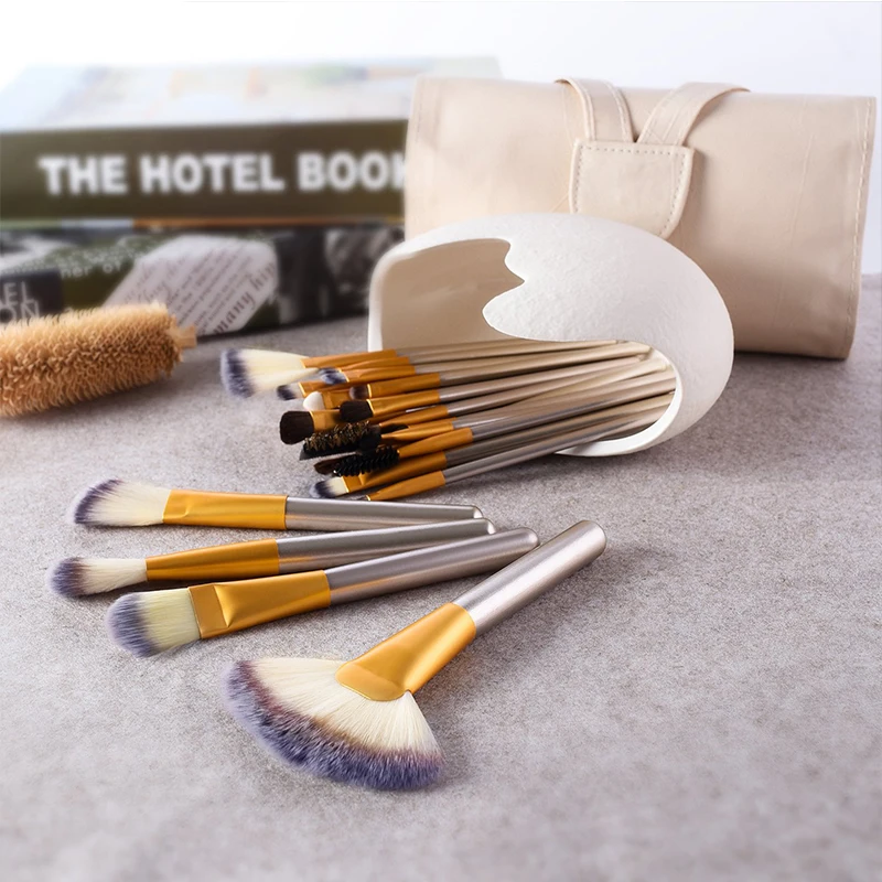 

12/18/24pcs Hot Single Makeup Brushes Premium Cosmetic Makeup Brush Set for Foundation Blending Blush Concealer Eye Shadow Tool