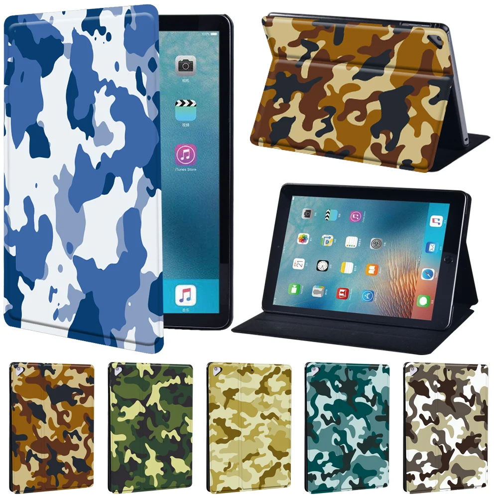 

Camouflage Print Pattern Case Tablet Case for Apple IPad Air 1/2 9.7 Inch/ IPad Air 3 10.5 Inch 2019 /Air 4 2020 10.9 Inch