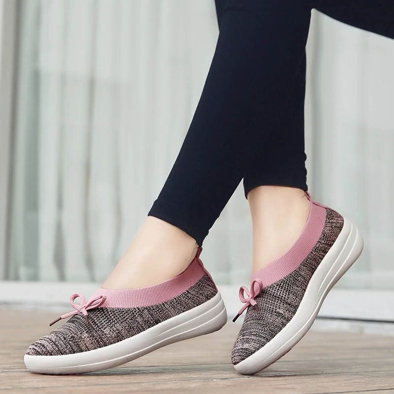 Women Flat Casual Shoes Breathable Female Sneakers Moccasin Fashion Ladies Driving Shoe Slip On Loafers Outdoor Walking Footwear