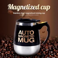 400ml magnetized mixing cup self stirring mug coffee milk auto magnetic mixing tea hot chocolate cocoa protein stainless steel