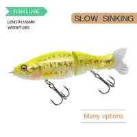 new 2021 topwater fishing lures 135mm 28g crank jointed wobblers spinning robotic baits swimbaits nymph for pike and bass trout