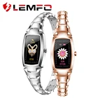Женские умные часы LEMFO с сенсорным экраном и пульсометром милый подарок  2021 женские умные часы  фитнес-браслет для Android и IOS Сообщение push Мода леди Жизнь водонепроницаемый Спортивная функция