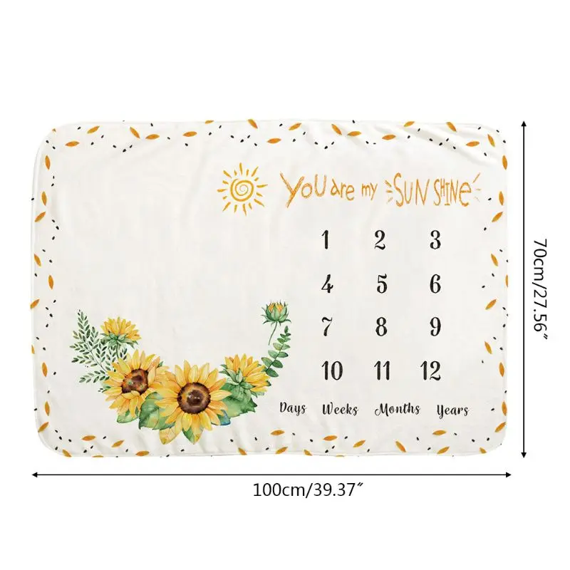 

Newborns Photography Blanket Baby Monthly Milestone Blanket Photo Drops for Infants Boys Girls Gifts