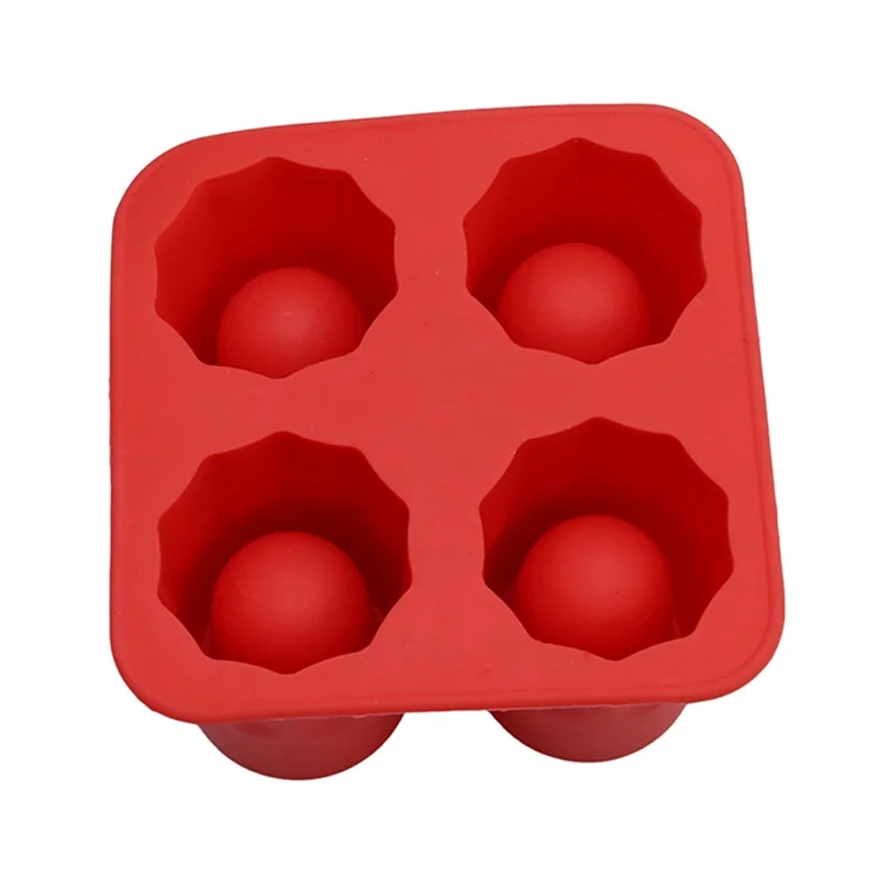 Креативная силиконовая форма для ледяного Куба 4 стакана стеклянная