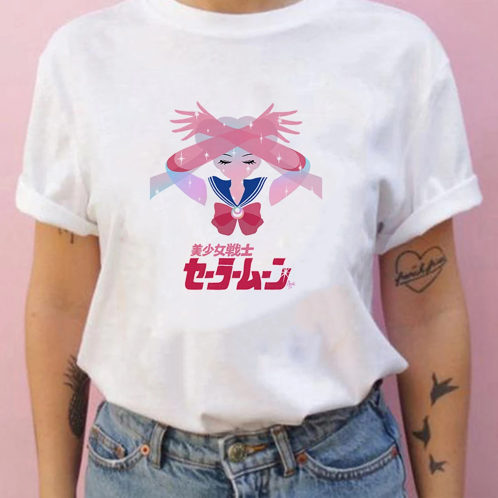 Sailor Moon New T Shirt Women Top Harajuku Cool Aesthetic Cool Graphic T-shirts Hipster Cheap Tshirt Beautiful Fashion Punk