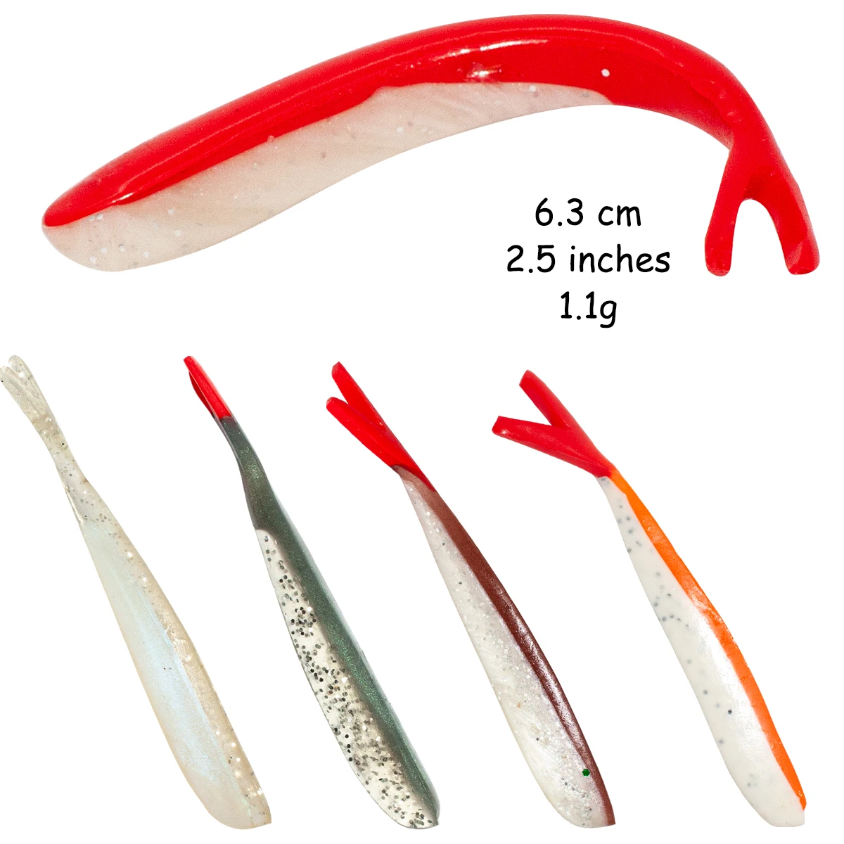 Микро мягкие приманки для ловли рыбы 63 см 1 1g 10 шт. 5 цветов кремний Swimbait Мягкая