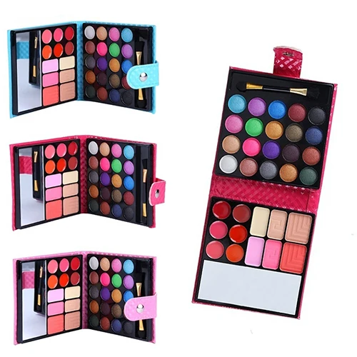 Розовые Блестящие модные тени для век стойкие косметические матовые Крем 32